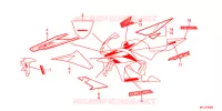 AUTOCOLLANTS pour Honda CBR 600 R ABS RED de 2012