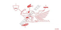 AUTOCOLLANTS (1) pour Honda CBR 600 R ABS BLACK de 2012