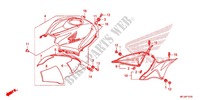 CAPOT DE RESERVOIR pour Honda CBR 600 R ABS BLACK de 2012