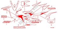 AUTOCOLLANTS (5) pour Honda CBR 1000 RR ABS de 2010