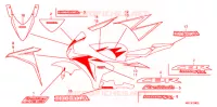 AUTOCOLLANTS (4) pour Honda CBR 1000 RR ABS BLACK de 2010