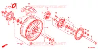 ROUE ARRIERE pour Honda CBR 600 RR HRC TRICOLOR de 2015