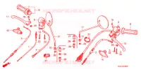 LEVIER DE GUIDON   CABLE   COMMODO pour Honda BENLY CD 50 de 2007
