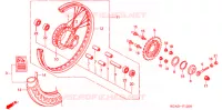 ROUE ARRIERE pour Honda CG 125 CARGO de 2003