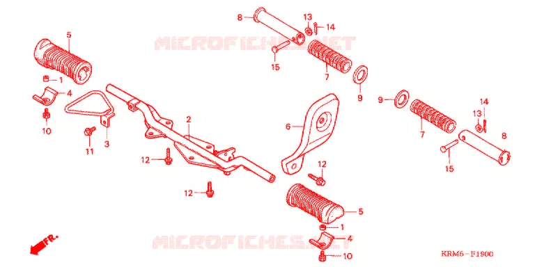 REPOSE PIED (1) Honda MOTO 150 CG 2007  CG150CES7