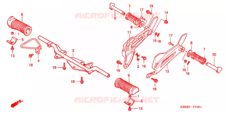 REPOSE PIED (2) Honda MOTO 150 CG 2004  CG150ESD4