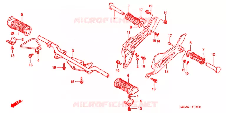 REPOSE PIED (2) Honda MOTO 150 CG 2006  CG150ESD6