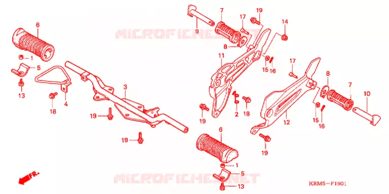 REPOSE PIED (2) Honda MOTO 150 CG 2008  CG150ESD8