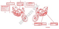 ETIQUETTE DE PRECAUTIONS pour Honda CG 150 TITAN front brake disk, casted wheels de 2010