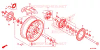 ROUE ARRIERE pour Honda CBR 600 RR ABS WHITE de 2013