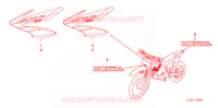 AUTOCOLLANTS (CRF80F'04/CRF100F'04) pour Honda CRF 100 de 2004