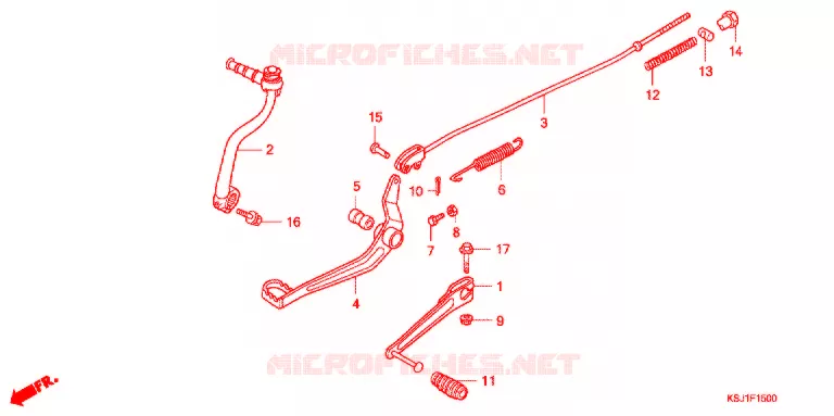 PEDALE Honda MOTO 100 CRF 2004  CRF100F4