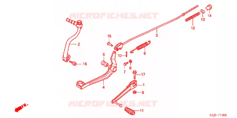 PEDALE Honda MOTO 100 CRF 2006  CRF100F6