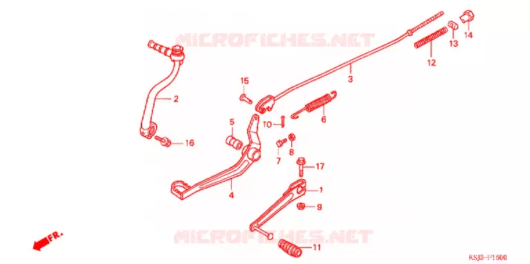 PEDALE Honda MOTO 100 CRF 2006  CRF100F6