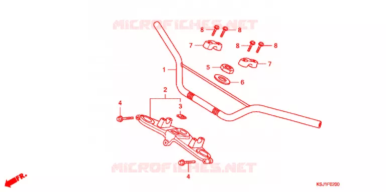 GUIDON Honda MOTO 100 CRF 2006  CRF100F6
