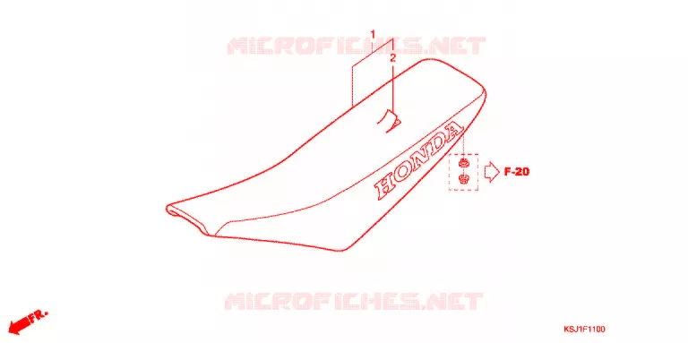 SELLE Honda MOTO 100 CRF 2006  CRF100F6
