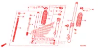 FOURCHE pour Honda CRF 100 de 2008