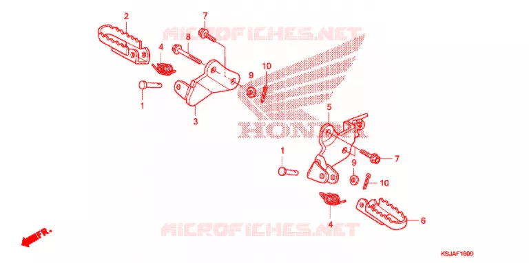 REPOSE PIED Honda MOTO 100 CRF 2008  CRF100F8