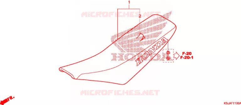 SELLE Honda MOTO 100 CRF 2008  CRF100F8