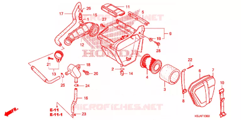 FILTRE A AIR Honda MOTO 100 CRF 2011  CRF100FB