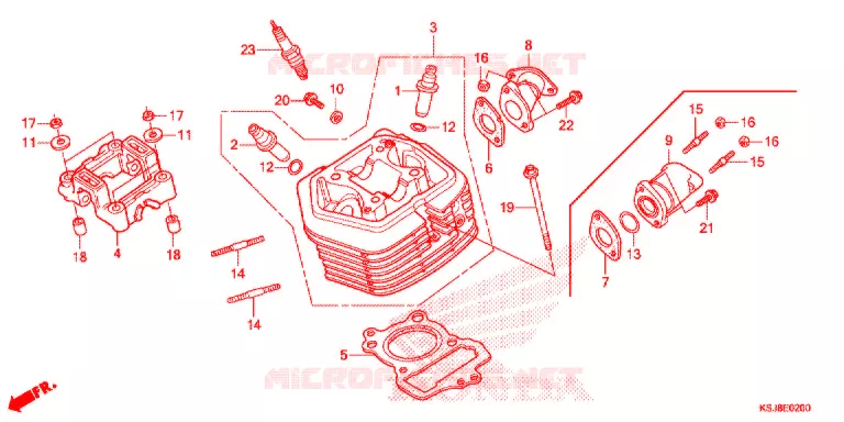 CULASSE Honda MOTO 100 CRF 2012  CRF100FC