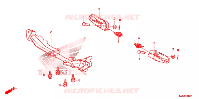 REPOSE PIED Honda MOTO 110 CRF 2013  CRF110FD