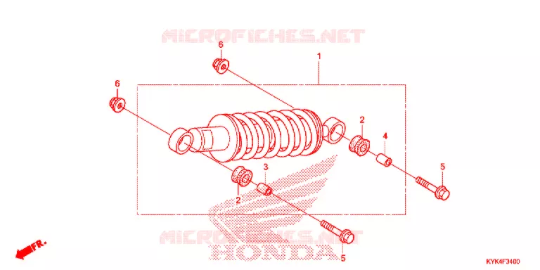 AMORTISSEUR ARRIERE Honda MOTO 110 CRF 2016  CRF110FG
