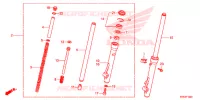 FOURCHE pour Honda CRF 110 de 2017