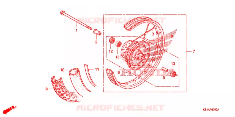ROUE AVANT Honda MOTO 100 CRF 2009  CRF100F9