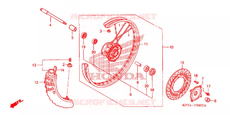 ROUE AVANT Honda MOTO 150 CRF 2007  CRF150F7