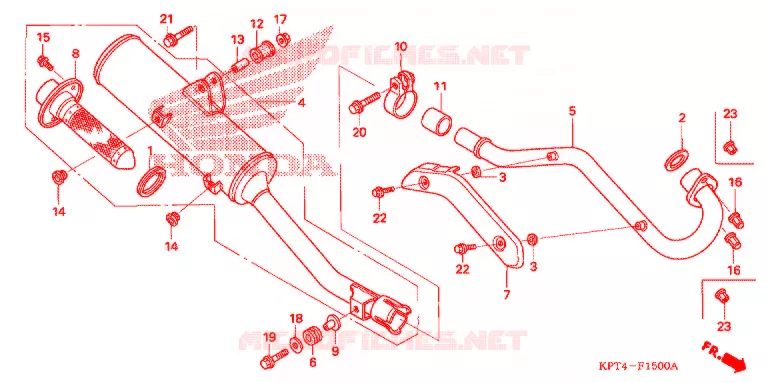 SILENCIEUX D'ECHAPPEMENT Honda MOTO 150 CRF 2007  CRF150F7
