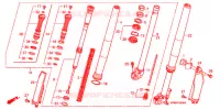 FOURCHE pour Honda CRF 250 R RED de 2008