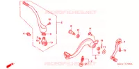 PEDALE   KICK pour Honda CRF 250 R RED de 2008