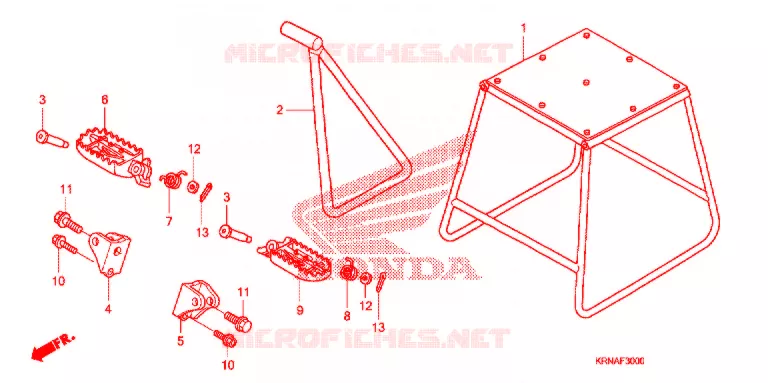 BEQUILLE - REPOSE PIEDS Honda MOTO 250 CRF 2011  CRF250RB