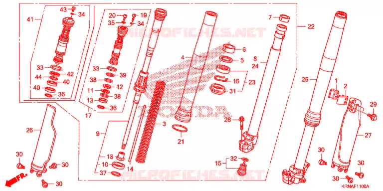 FOURCHE Honda MOTO 250 CRF 2012  CRF250RC