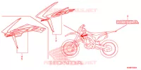 AUTOCOLLANTS pour Honda CRF 250 R de 2014