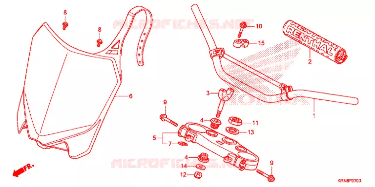 GUIDON - TE DE FOURCHE Honda MOTO 250 CRF 2015  CRF250RF