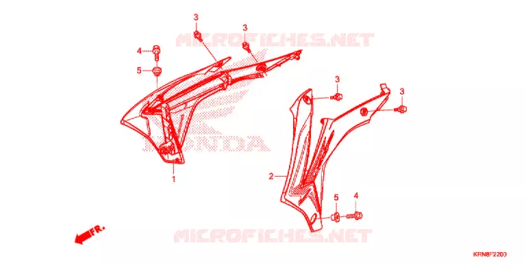 OUIES DE RADIATEUR Honda MOTO 250 CRF 2015  CRF250RF