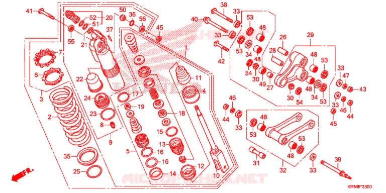 AMORTISSEUR ARRIERE Honda MOTO 250 CRF 2016  CRF250RG