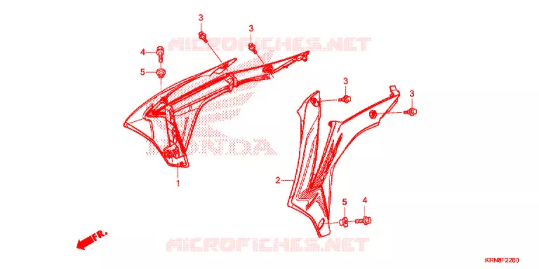 OUIES DE RADIATEUR Honda MOTO 250 CRF 2016  CRF250RG