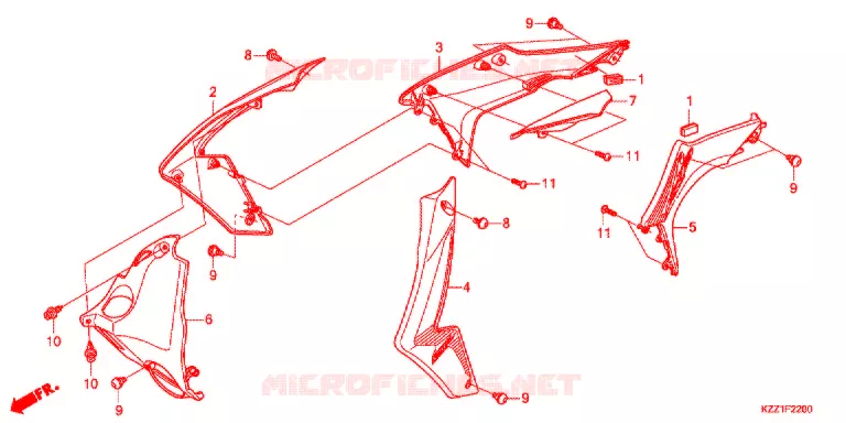 OUIES DE RADIATEUR Honda MOTO 250 CRF 2013  CRF250LD