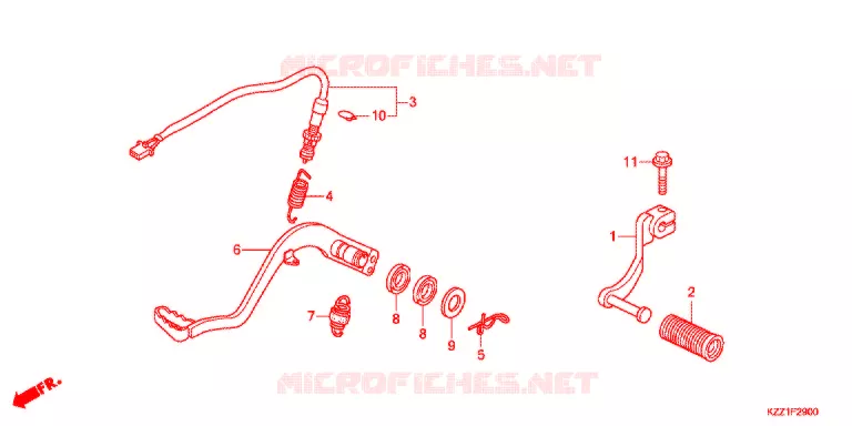PEDALE Honda MOTO 250 CRF 2013  CRF250ME