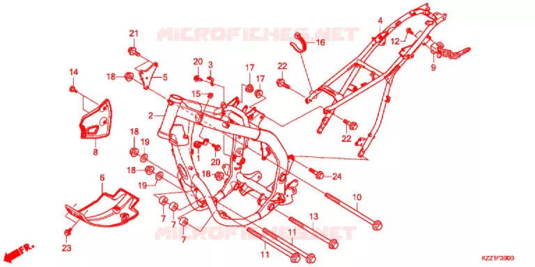 CADRE Honda MOTO 250 CRF 2016  CRF250MF
