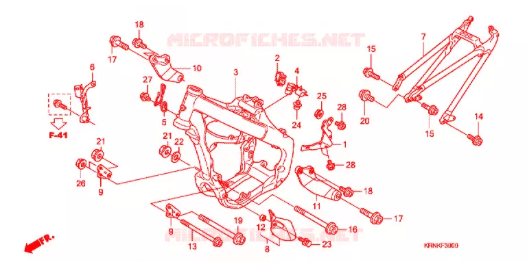 CADRE Honda MOTO 250 CRF 2011  CRF250RB