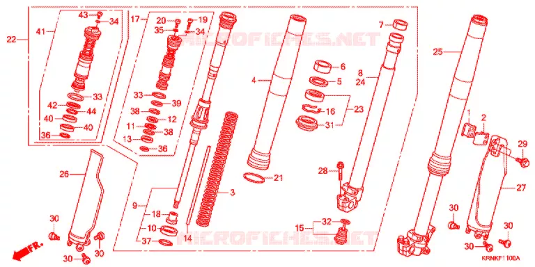 FOURCHE Honda MOTO 250 CRF 2012  CRF250RC