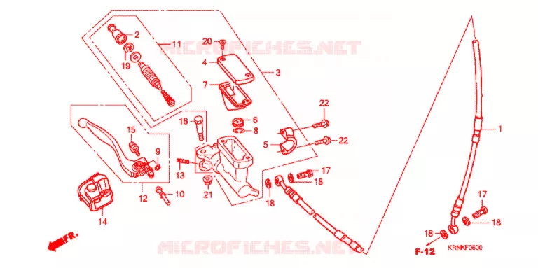 MAITRE CYLINDRE DE FREIN AVANT Honda MOTO 250 CRF 2012  CRF250RC