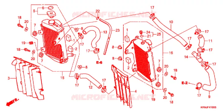RADIATEUR Honda MOTO 250 CRF 2017  CRF250RG