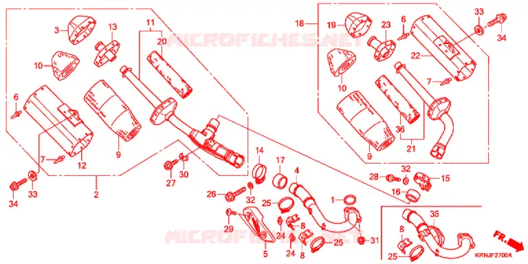 SILENCIEUX D'ECHAPPEMENT Honda MOTO 250 CRF 2016  CRF250RG