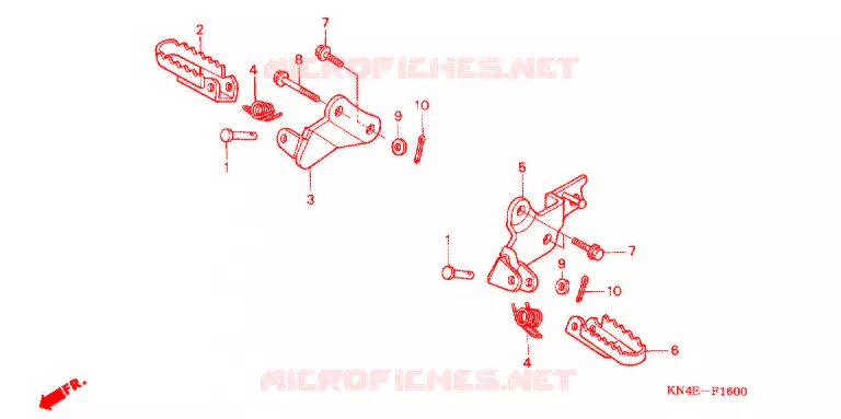 REPOSE PIED Honda MOTO 100 CRF 2005  CRF100F5