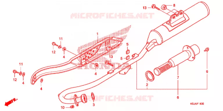SILENCIEUX D'ECHAPPEMENT Honda MOTO 100 CRF 2011  CRF100FB